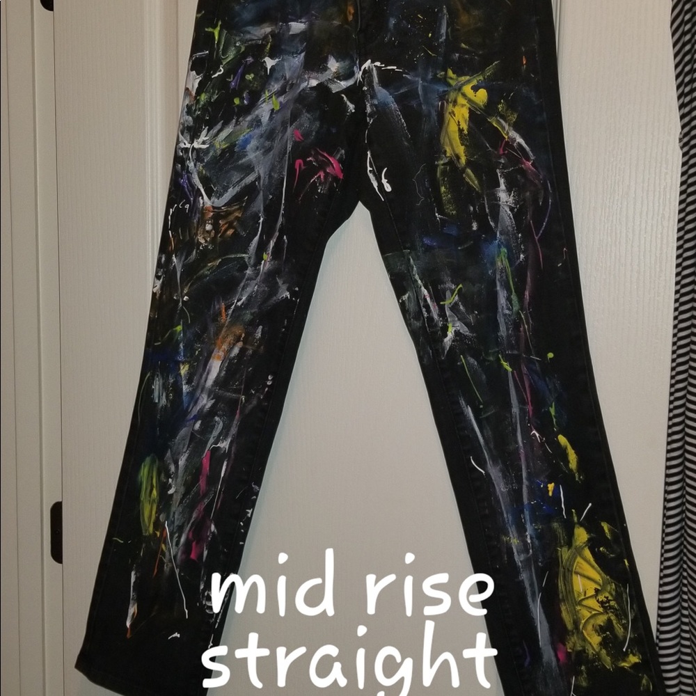 Coachella painted jeans